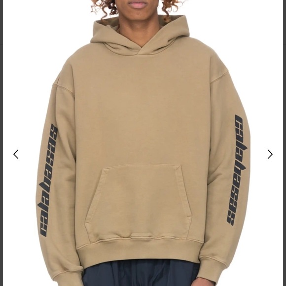 YEEZY Calabasas Embroidered French Hooded Sweatshirt Men’s Large Made In Italy - Picture 1 of 14